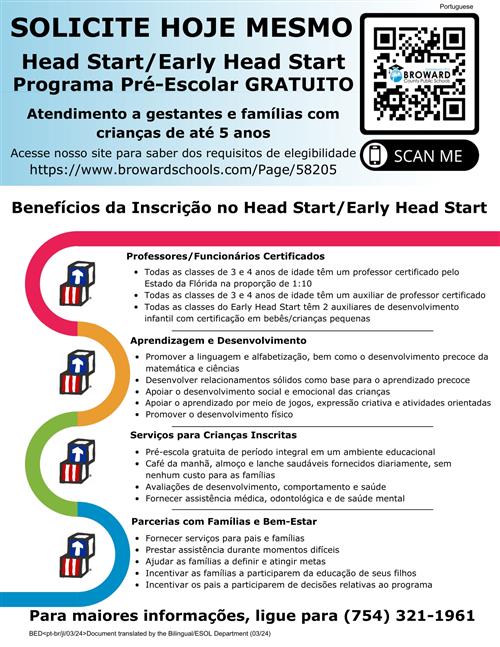 Apply Now: Head Start/ Early Head Start - Portuguese